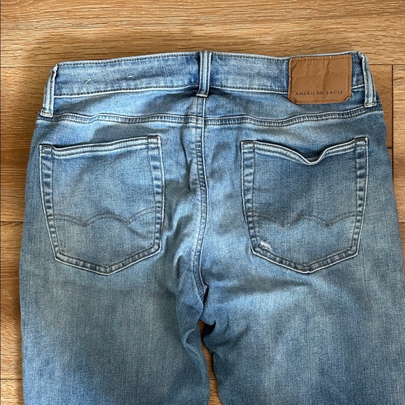 American Eagle Outfitters Men's Distressed Light Blue Slim Jeans 32 x 32 - Picture 7 of 9